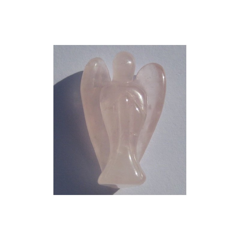 Crystal Angel Figure - Rose Quartz - Pink - 1.38"