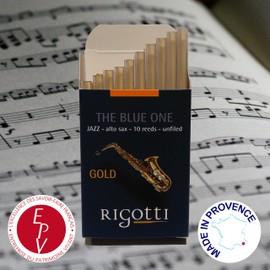 Rigotti RG.JSA Gold Jazz Alto Saxophone Reeds - 3.5 Medium (10-pack)