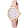 Fieldwork GY006 Women's Analog Wristwatch, Syrup, Leather Strap, Pink, 1