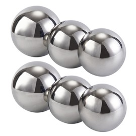 Opexscal Stainless Steel Decorative Balls, Shiny Decorative Orbs for Centerpiece Decor, 3" Set of 6
