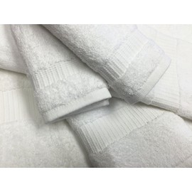 Optima Collection Silver Level 27" X 50" White Bath Towels, Set of 4, 100% Eco-Friendly Pre-Consumer Regenerated Cotton