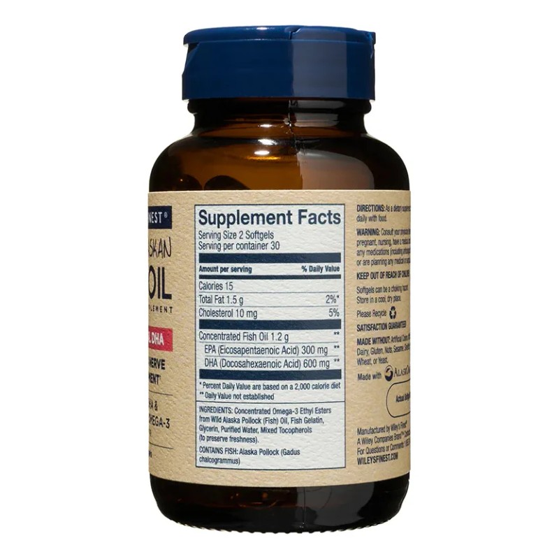 Wiley's Finest Dha Prenatal 600 Mg 180 Cáp Sabor Sin