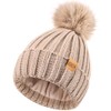 REDESS Womens Winter Knitted Beanie Hat Warm Fleece Lined with