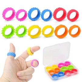 Sensory Toy, Pack of 12 Fidget Rings for Children Adults, Anti-Stress Toy for Children with Autism, Anti-Stress Rings for Relief of Anxiety and ADHD