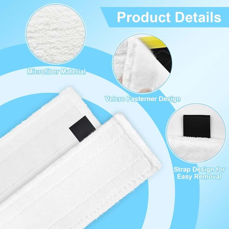 5PCS Replacement Steam Mop Pad Compatible with Karcher Accessories Mop