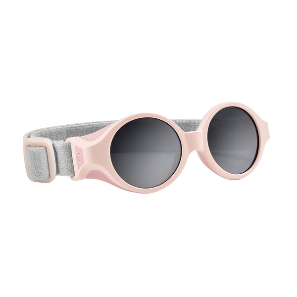 BÉABA, Baby Sunglasses, 0-9 Months, 100% UV Protection – Cat 4, Side Protection, Optimum Comfort, Adjustable Elastic Band, Duck Egg Pink