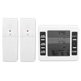 Refrigerator Thermometer Wireless Sensor Temperature Monitor with Audible Alarm for Home Kitchen