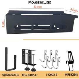 MOYASIBB Griddle Caddy for Blackstone, Grill Accessories for Blackstone 28"/36" Griddles, Outdoor Grill BBq Organizer with Knife Holder, Paper Towel Holder & 6 J-Hooks