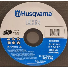 Husqvarna 3 Husqvarna EHS High Speed Blue Abrasive Metal Cutting Blades 14 X 1/8 X 1"