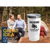 Lawn Mower White Edition Tumbler 20oz - Mowing the perfect