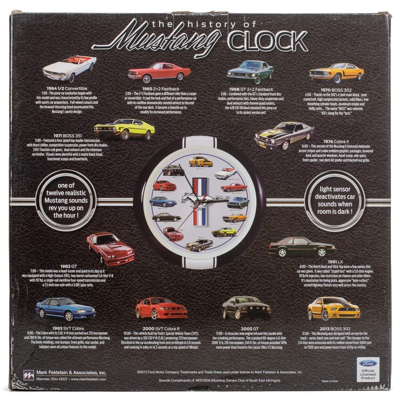 Mark Feldstein Reloj Historia de Mustang, 33 cm