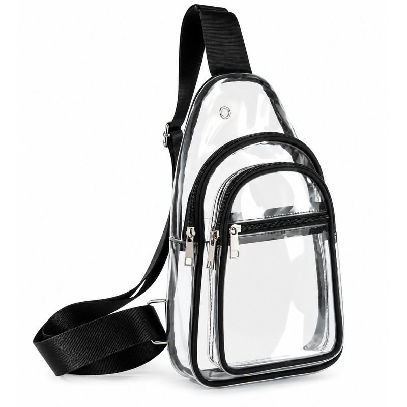 Transparent Waist Bag Clear Sling Belt Bag – PVC Crossbody