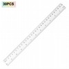sourcing map 30pcs Clear Plastic Ruler 30cm (12 Inch) Metric