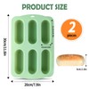 QELEG - Molde de silicona antiadherente para panecillos de perritos