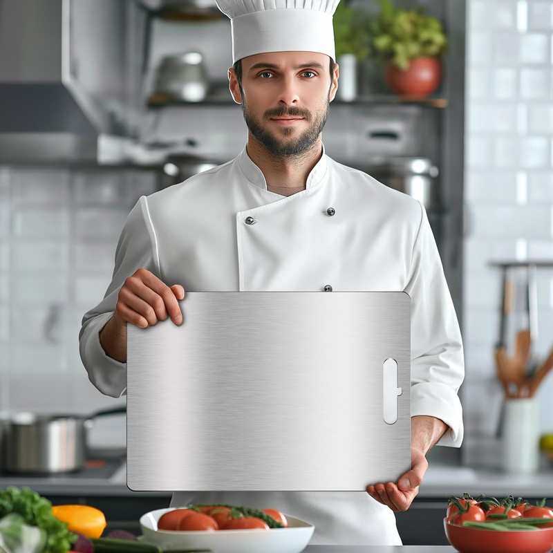 HayBaroda Titanium Cutting Board for Kitchen - Double Sided Pure