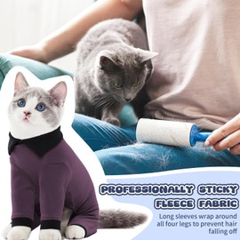 Sticky Hair Cat Clothes, Professional Cat Recovery Suit, Prevent Shedding Cat Shirt Outfit, Soft Kitten Clothes Cat Pajamas Costumes for Cats Only, Cat Onesie for Cats After Surgery Female Male