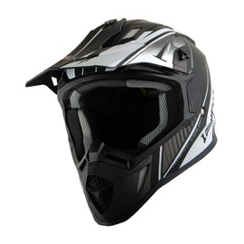 1Storm Adult Motocross Helmet BMX MX ATV Dirt Bike Downhill Mountain Bike Helmet Racing Style H637; Storm White