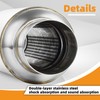 A-KARCK 2.5" Inlet Exhaust Resonator, 2.5" Inlet 2.5" Outlet 11.5"