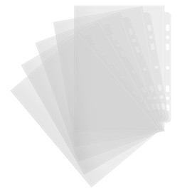 Pack of 50 Clear Document Wallets, A5 Plastic Transparent Pockets, Document Sleeves, Transparent Films, Extra Strong Crystal Clear Photo Sleeves, Brochure Sleeves, Crystal Clear Document Wallets for