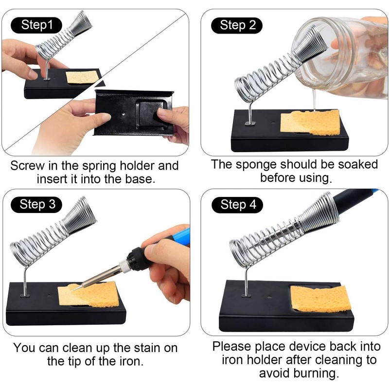ANBES Soldering Iron Kit Electronics, 60W Adjustable Temperature Welding Tool,