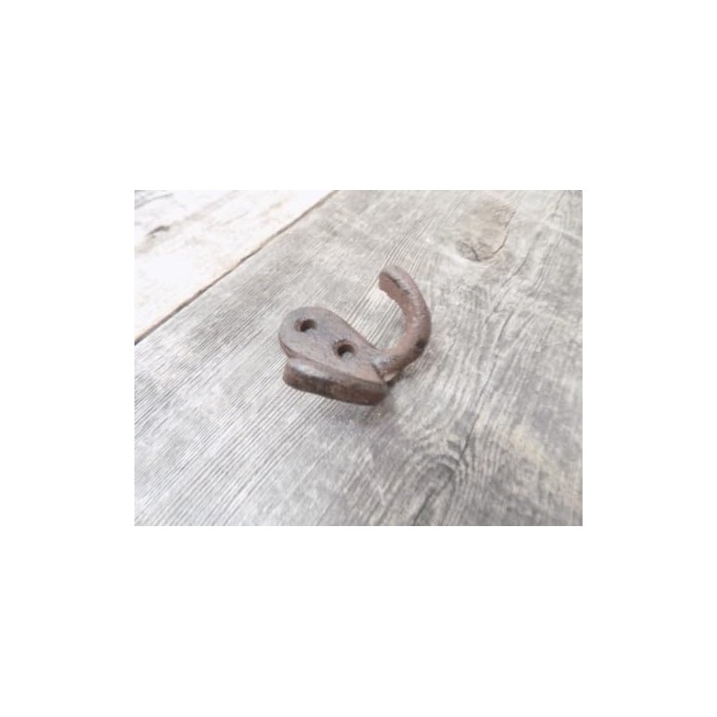 Vintage 15 Rustic Double Coat Hooks Cast Iron Wall Mount