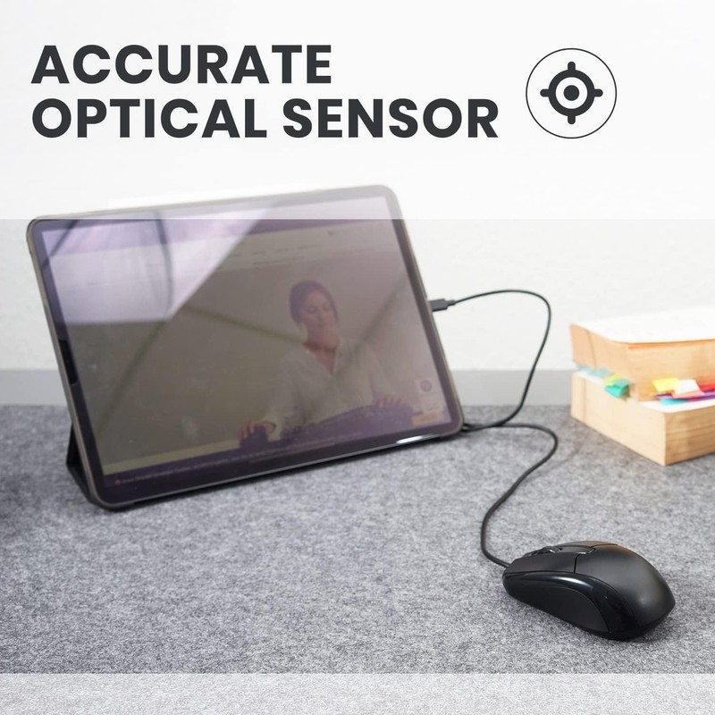 Perix PERIMICE-209U Basic Mouse Wired USB 1000DPI Optical Sensor 3-Button
