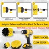 3 Pack Wheel Tire Rim Scrub Brush Wheel Cleaning Brush