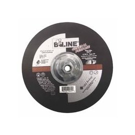 Depressed Center Grinding Wheel, 9" Dia, 1/4" Thick, 5/8-11" Arbor, 30 Grit (10 Pack)