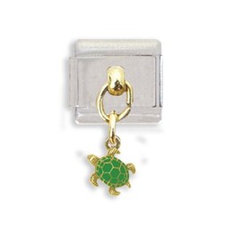 Clearly Charming Turtle Dangle Italian Charm
