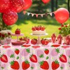 Erdbeer-Tischdecke, Erdbeer-Tischdecke, Erdbeer-Party-Tischdecke, Erdbeer-Tischdecke, Erdbeer-Tischdecke, 130 x 213 cm, für