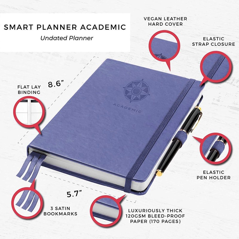 Smart Academic Planner - A5 Size 8.6 x 5.7 inches
