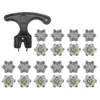 VOANZO 20PCS Golf Shoe Spikes with Wrench Remove Tool Replacement