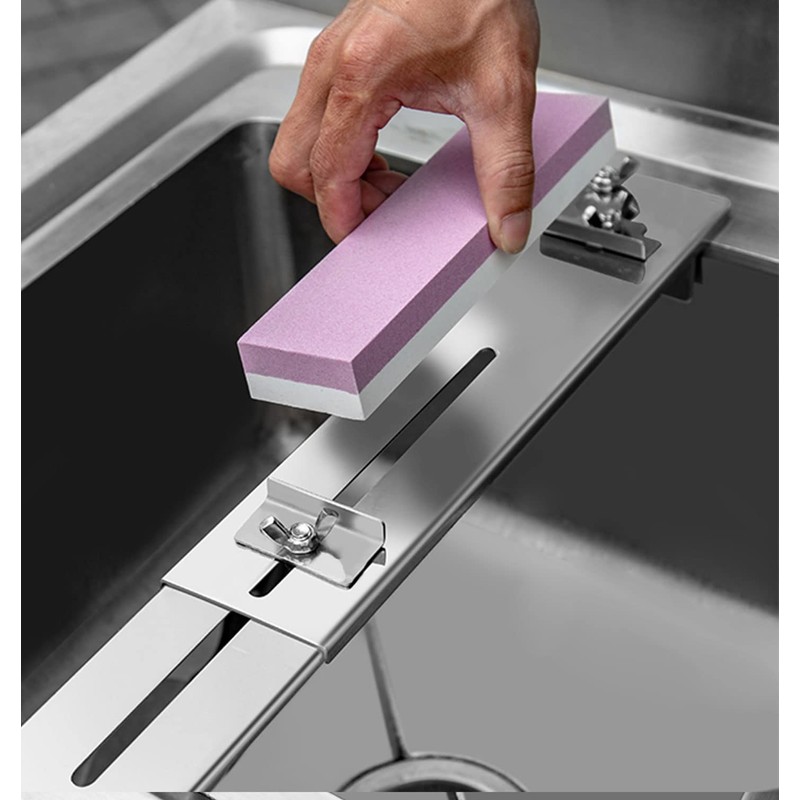 Fuxinghao Sharpening Stone Holder, Stainless Steel Whetstone Holder Sink Bridge,