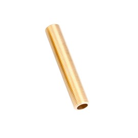 SEIWEI Male Close Pipe Nipple Threaded Brass Running Thread Nipple Pipe Fitting 25mm/G3/4"" Threaded Rod Extension Fitting 19mm/0.75in Inner Hole Diameter (120mm), Gold