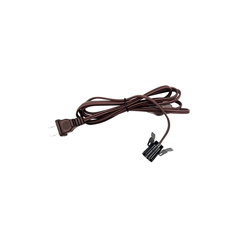 National Artcraft 6 Ft Brown Replacement Lamp Cord with Clip-in