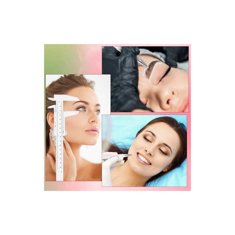 Eyebrow Mapping Kit, 4Pcs Eyebrow Microblading Marker Pens with 4