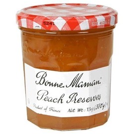 BONNE MAMAN PRESERVE PEACH, 13 OZ