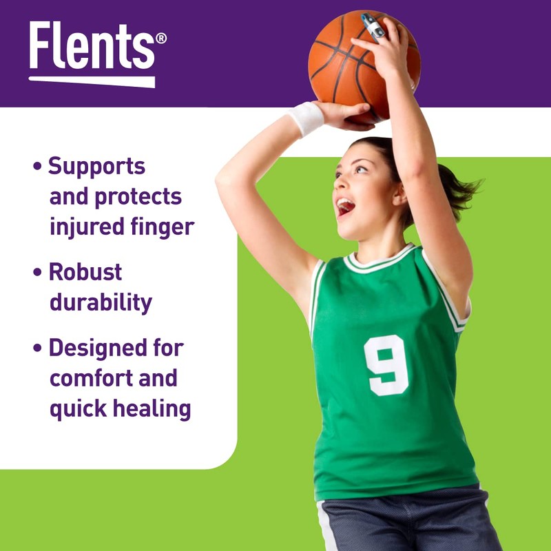 Flents Finger Splint, 2-Sided Splint, Medium, Supports & Protects Injured