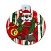 Buc-ee's Striped Santa Christmas Flat Ceramic Ornament