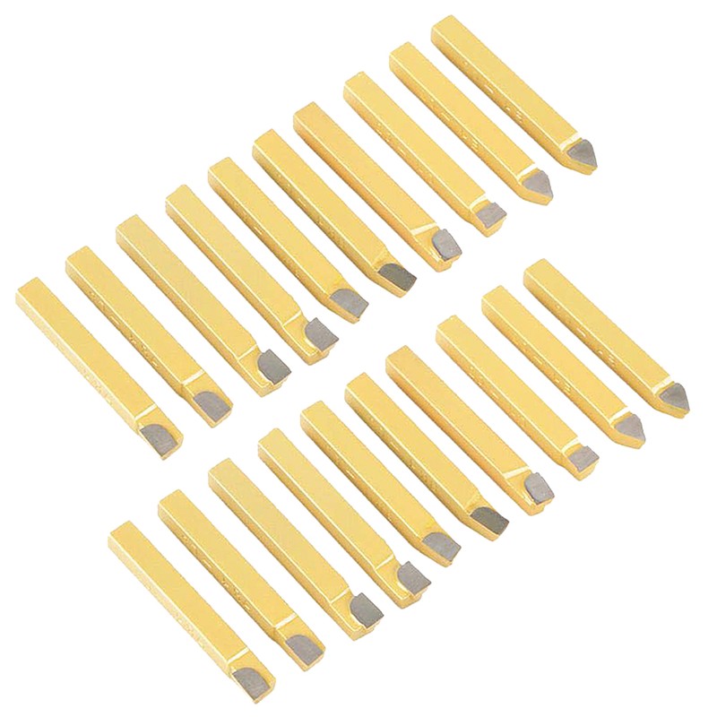 20Pcs 1/4” Lathe Tools Carbide Tipped Welding Milling Cutting Turning