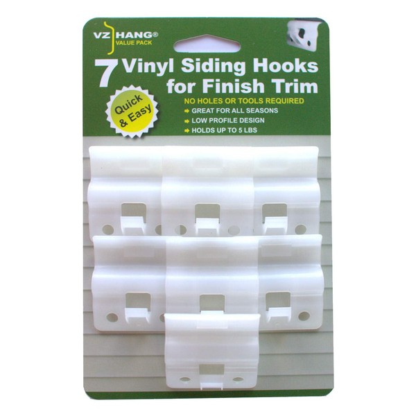 VZ Hang 7 Pack Vinyl Siding Hooks for Finish Trim