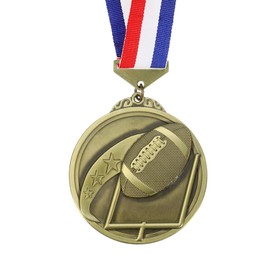 PATIKIL Baseball Games Star Embossing Gold Award Medals with Red & White & Blue Ribbons, Winner Medals Gold Silver Bronze Prizes for Competitions Sports Party, Gold