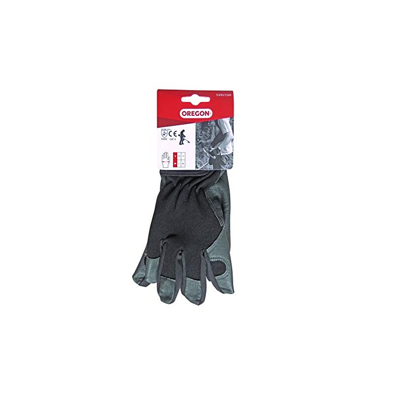 Oregon Leather Work Gloves, Stretch Leather Gloves with Adjustable Wrist