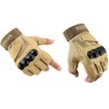 Tactical Half Finger PU Leather Gloves Survival Game Bike Cycling