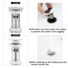 Rackickyer Bathroom Sink Drain,2 Pack Drain Stopper with Overflow,Pop Up
