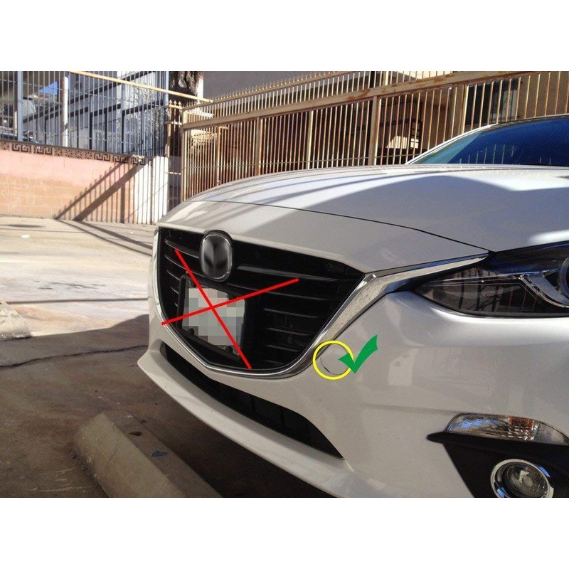 1 Set Front Tow Hook License Plate Bumper Mounting Bracket