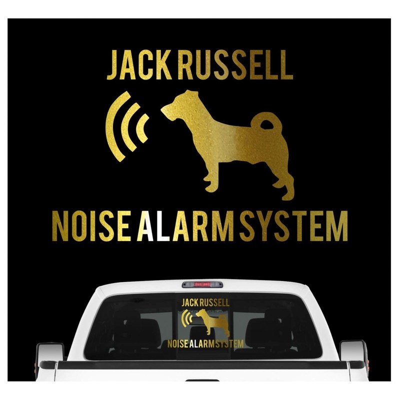 siviwonder Jack Russell Noise Alarm System Car Sticker Dog Foil