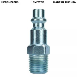 hpcouplers 1/4" NPT Pneumatic Air Compressor Hose Male Quick Connect Fitting Coupler Plug
