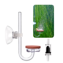 Clscea CO2 Diffuser for Aquarium Plant Mini CO2 Atomizer, U-Shaped-L