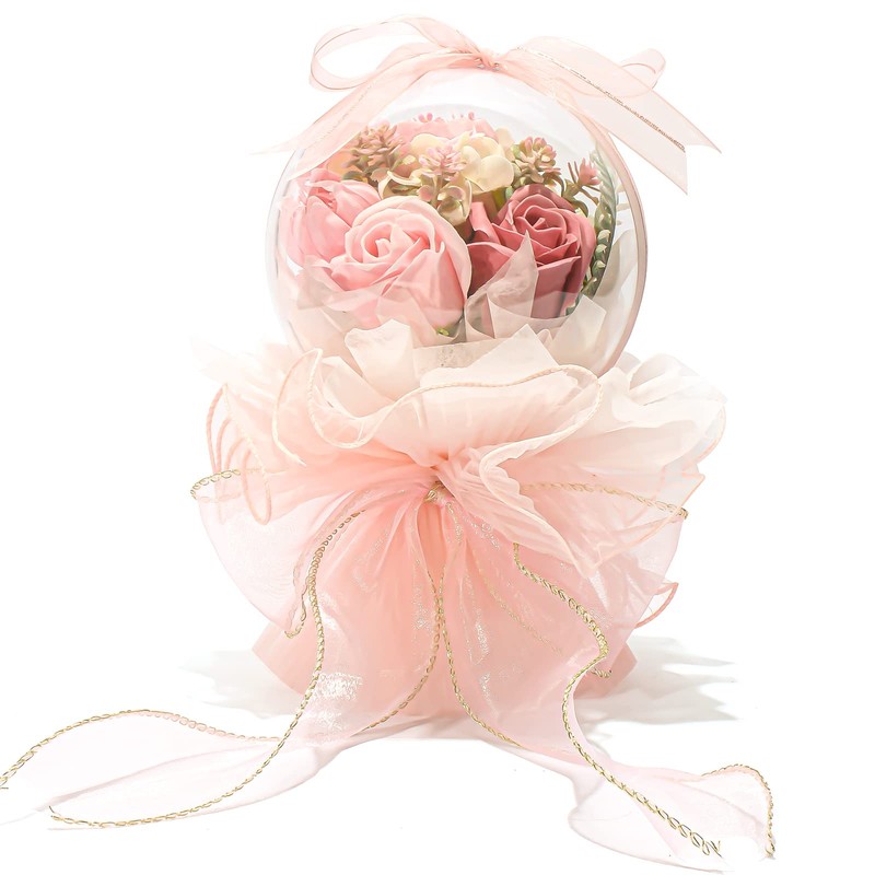 LOZIZI Bobo Ball Bouquet, Soap Flower Bouquet, Artificial Flowers, Non-Withering,